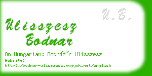 ulisszesz bodnar business card